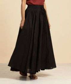 Cotton Skirt, Black
