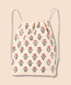 Thistle Blooms Jaipur Drawstring Backpack
