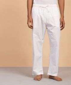 Traditional Cotton Pants for Men, White