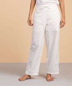 Traditional Organic Cotton Pants for Women, White