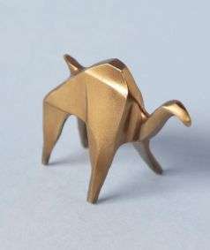 Camel Origami Brass Paper Weight