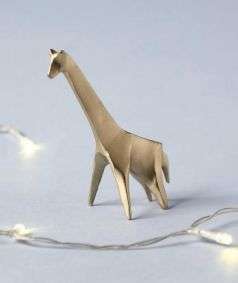 Giraffe Origami Brass Paper Weight