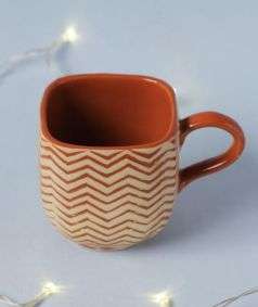 Chevron Textured Ceramic Mug