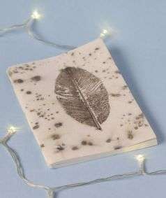 Cherry Leaf Ecoprint Notebook