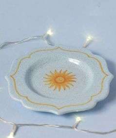 Surya Blue Ceramic Quarter Plate