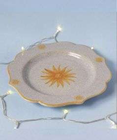 Surya Grey Ceramic Dinner Plate