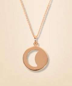 Moon Silver Pendant with Chain 