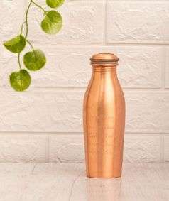 Yogeshwaraya Chant Copper Water Bottle, 15 oz