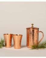 Copper Water Jug and Glass Set